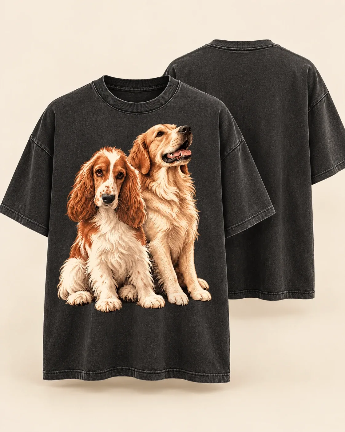 Good Boys Tee: black oversized T-shirt, front and back (print on the front)